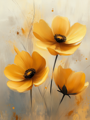 Drei gelbe Blumen