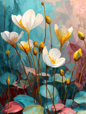 Blumenbild-Needlepoint