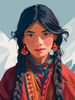 Peruanisches Indianermädchen