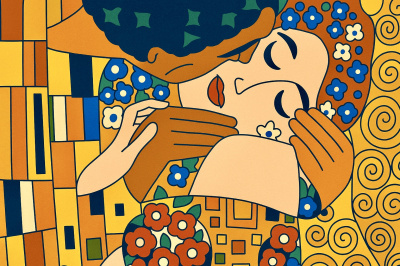 Klimt - Der Kuss Replikat 2025