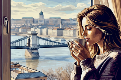 Kaffeeporträt am Kettenbrückenkai