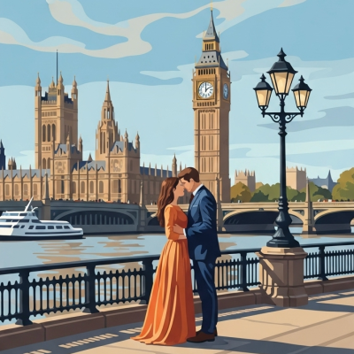 Romantische Kulisse in London