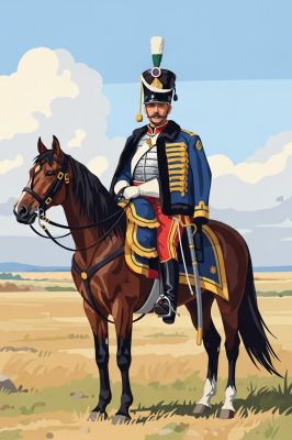 Ungarischer Husar auf dem Pferd