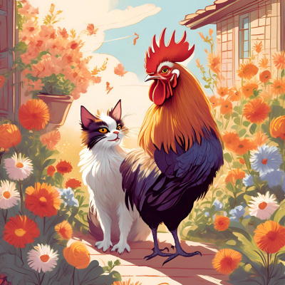 Die Katze und der Hahn