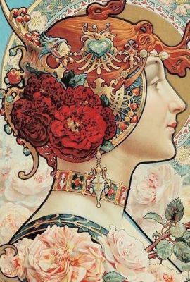 Bild im Stil von Alphonse Mucha – AR-221