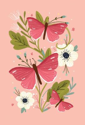Schmetterlinge und Blumen – AR-251