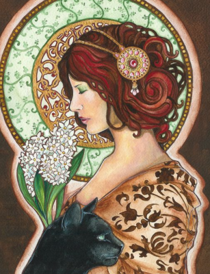 Bild im Stil von Alphonse Mucha – AR-292