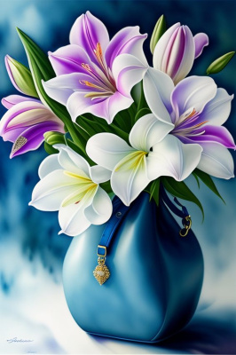 Lilien im Vase