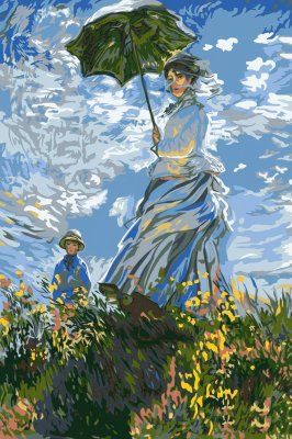 Claude Monet: Dame mit Sonnenschirm