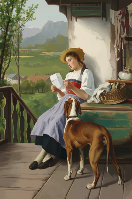Théodore Gérard - La Liseuse Nachbildung