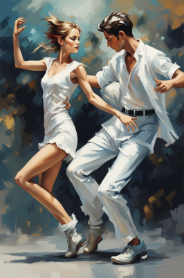 Lebendiges Bild eines tanzenden Paares bei der Hochzeit – BG26-0014