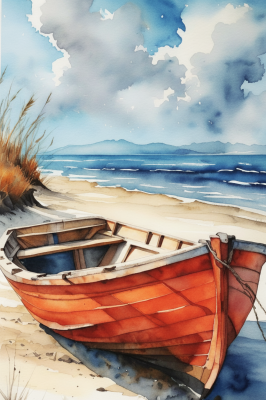 Ein Boot am Strand