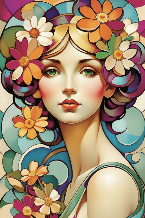 Alphonse Mucha Stil - Variante 1 – BG26-0163