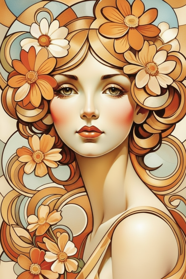 Alphonse Mucha Stil - Variation 2 – BG26-0165