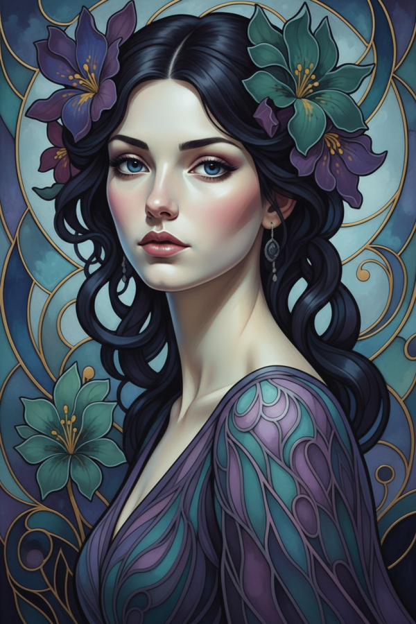 Alphonse Mucha Stil - Variation 3 – BG26-0171