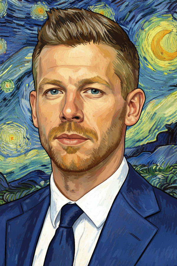 Porträt im Stil von Van Gogh