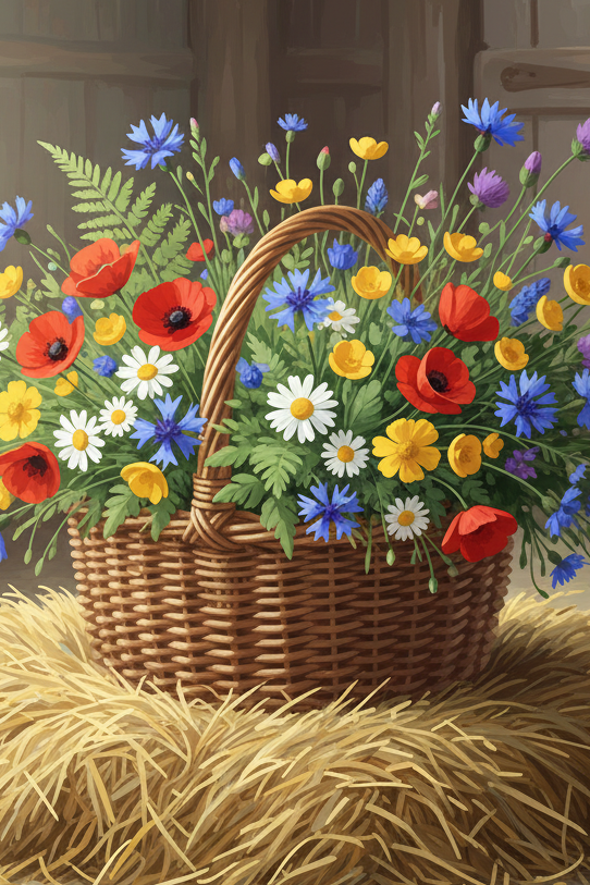 Blumenkorb im Landhausstil – BG26-0273