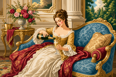 Sekt und Luxus im Rokoko-Stil