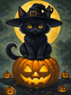 Schreckliche Halloween Katze