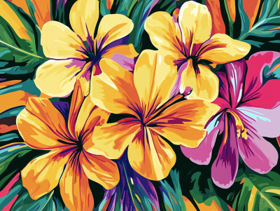 Hawaiianische Blumen – DL24-039