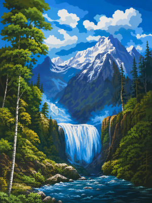 Bergwasserfall