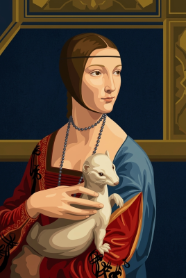 Leonardo da Vinci - Dame mit Hermelin-Replika – BG26-0580