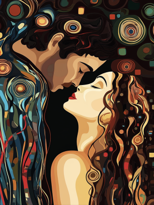 Klimt Stil: Der Kuss - Variationen – KL24-007