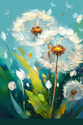 Luftige Löwenzahnblüten