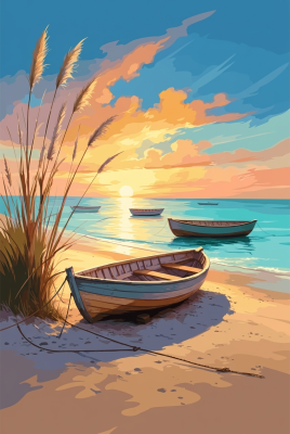 Sonnenuntergang am Strand