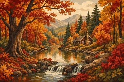 Herbstlicher Waldschutz