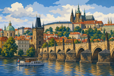 Prager Burg und Karlsbrücke