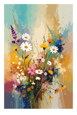 Bunter Wiesenblumenstrauß