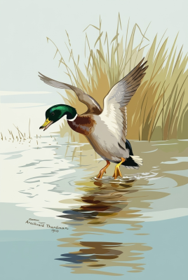 Stockente auf dem Gobelin