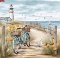 Fahrrad am Leuchtturm