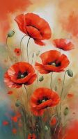 Rote Mohnblumen