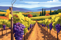 Landschaft vor der Weinlese