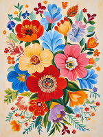 Bunte Blumenmuster