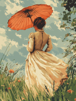 Dame mit Sonnenschirm Variationen – 25-337