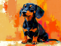 Dackel Porträt, Dackel Hund