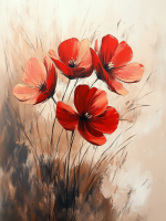 Mohnblumen Gemälde – 25-463