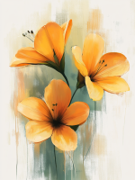 Gelbe Blumen Malerei