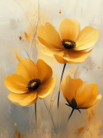Drei gelbe Blumen