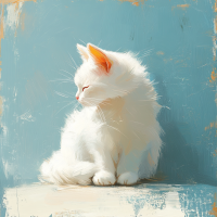 Weiße Katze