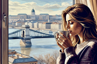 Kaffeeporträt am Kettenbrückenkai