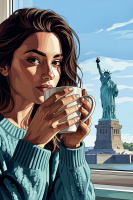 Kaffeeporträt bei der Freiheitsstatue
