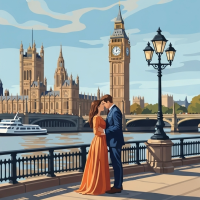 Romantische Kulisse in London