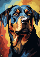 Rottweiler-Porträt