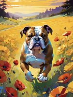 Englische Bulldoggenporträt