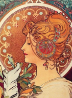 Bild im Stil von Alphonse Mucha – AR-290