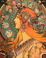 Bild im Stil von Alphonse Mucha – AR-291